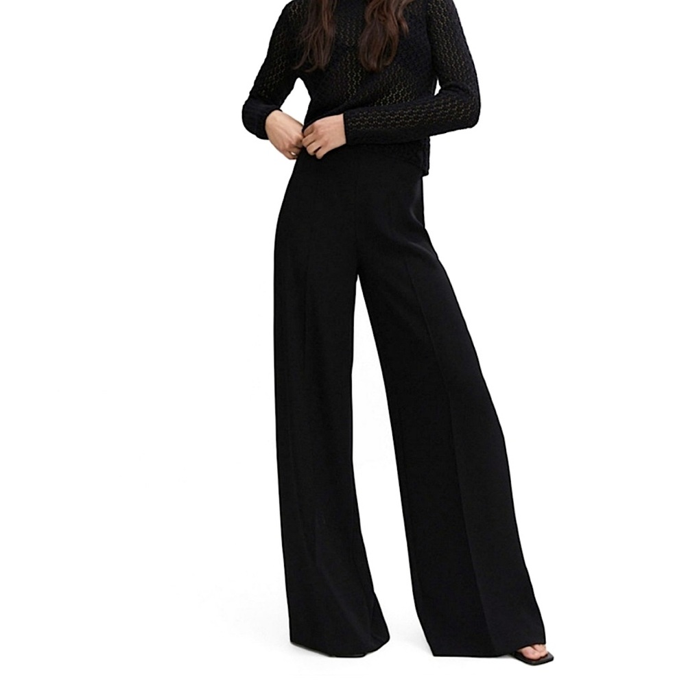 🖤 MNG Mango Black Dress Pants 12 - Picture 1 of 4